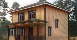 Двухэтажный дом из бруса в Благовещенске от Строй-Бгв - строительство от 135642 руб.