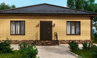 Проекты одноэтажных домов из кирпича | Строй-Бгв - Благовещенск от 3652 рублей